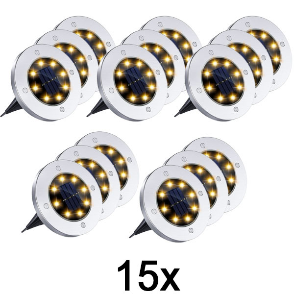 5x Solární zápustná svítidla pro venkovní použití (3 ks) | LUMIGARD