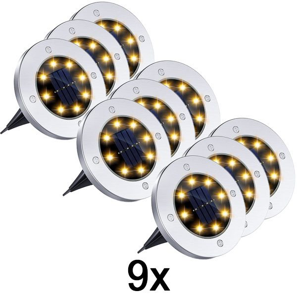 3x Solární zápustná svítidla pro venkovní použití (3 ks) | LUMIGARD