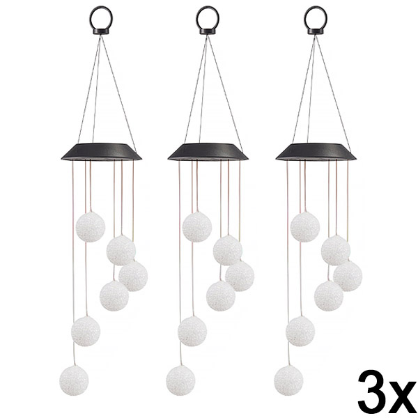 3x Solární závěsná lampa LED | AURAWIND